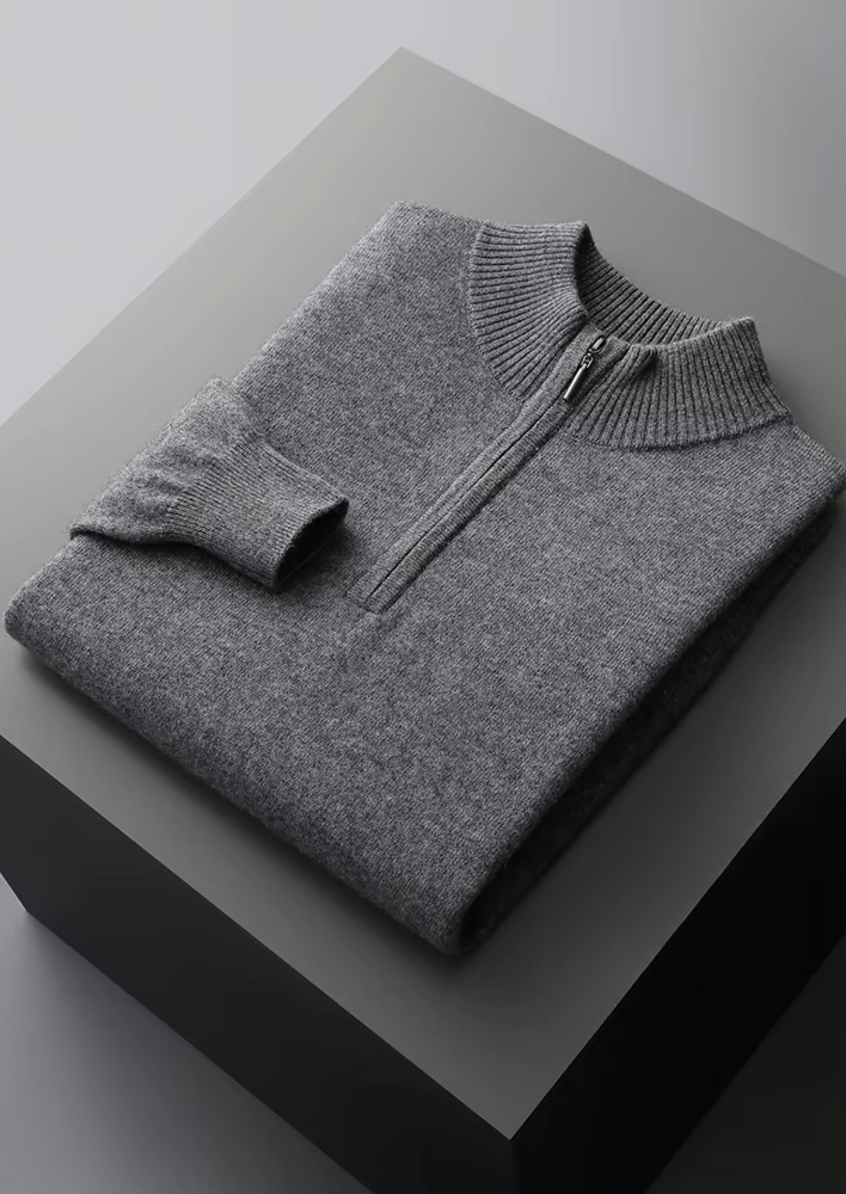 BELMONT WOOL HALF ZIP SWEATER