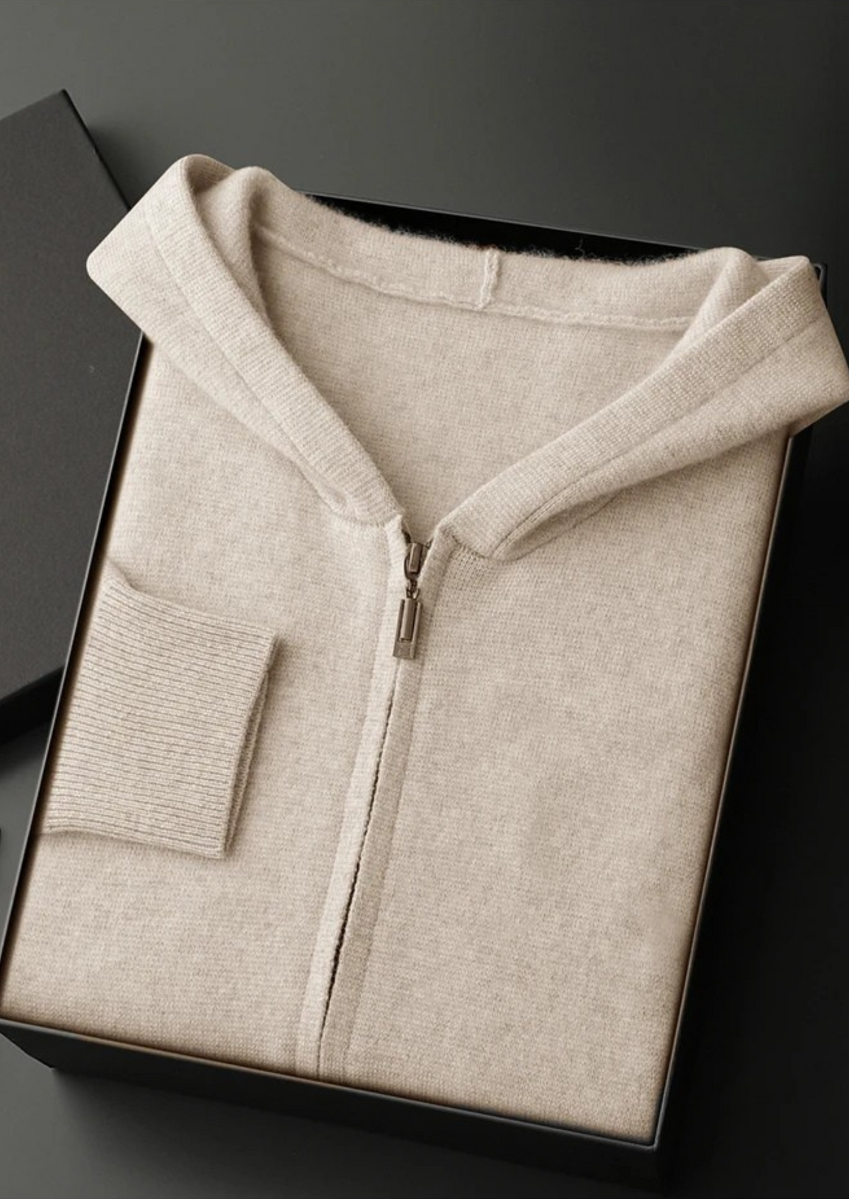 Belmont Cashmere Zip  Hoodie