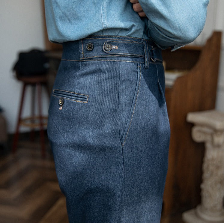 Men's Denim Straight-Fit Trousers