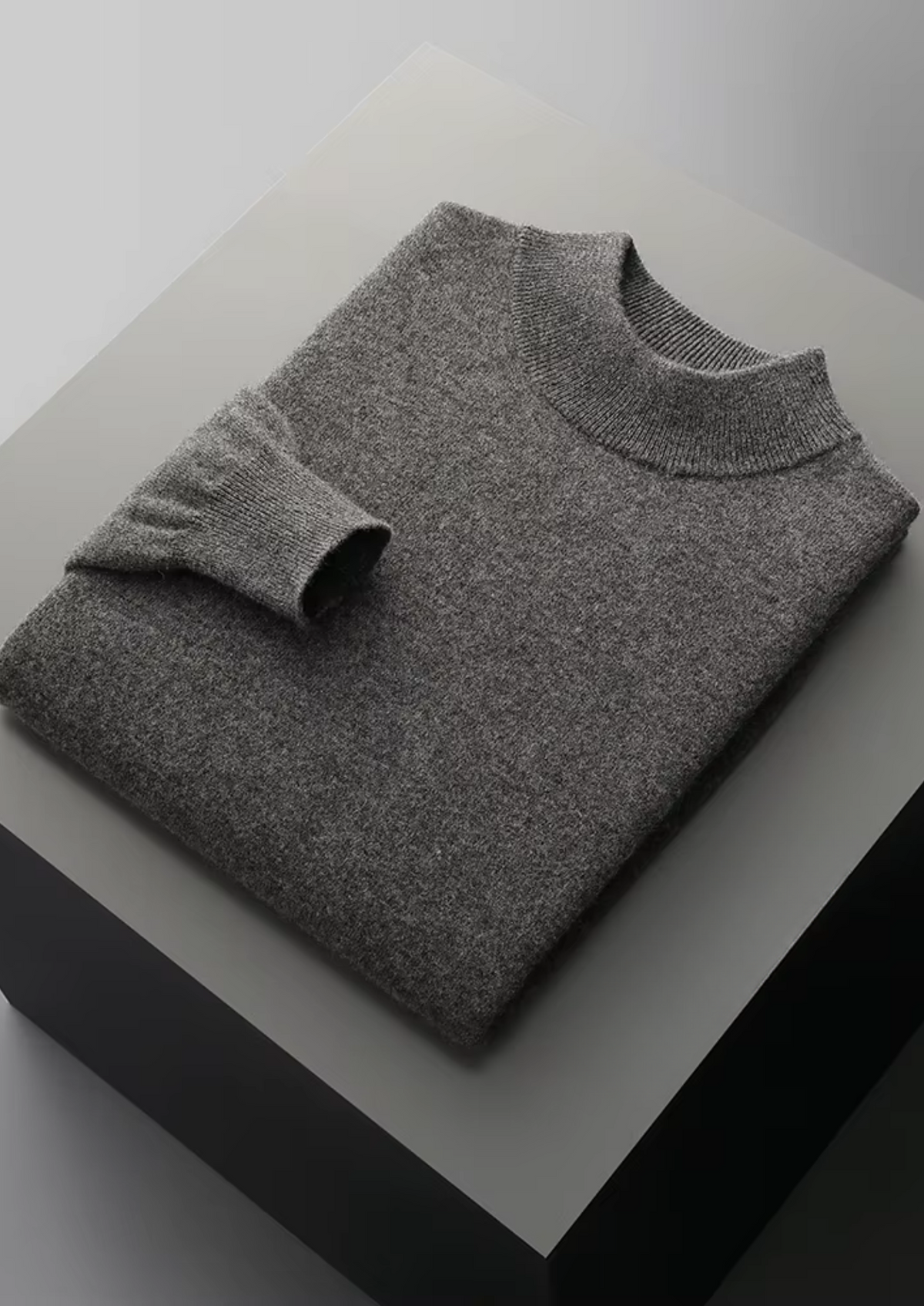 Men’s Wool Mock Neck Sweater