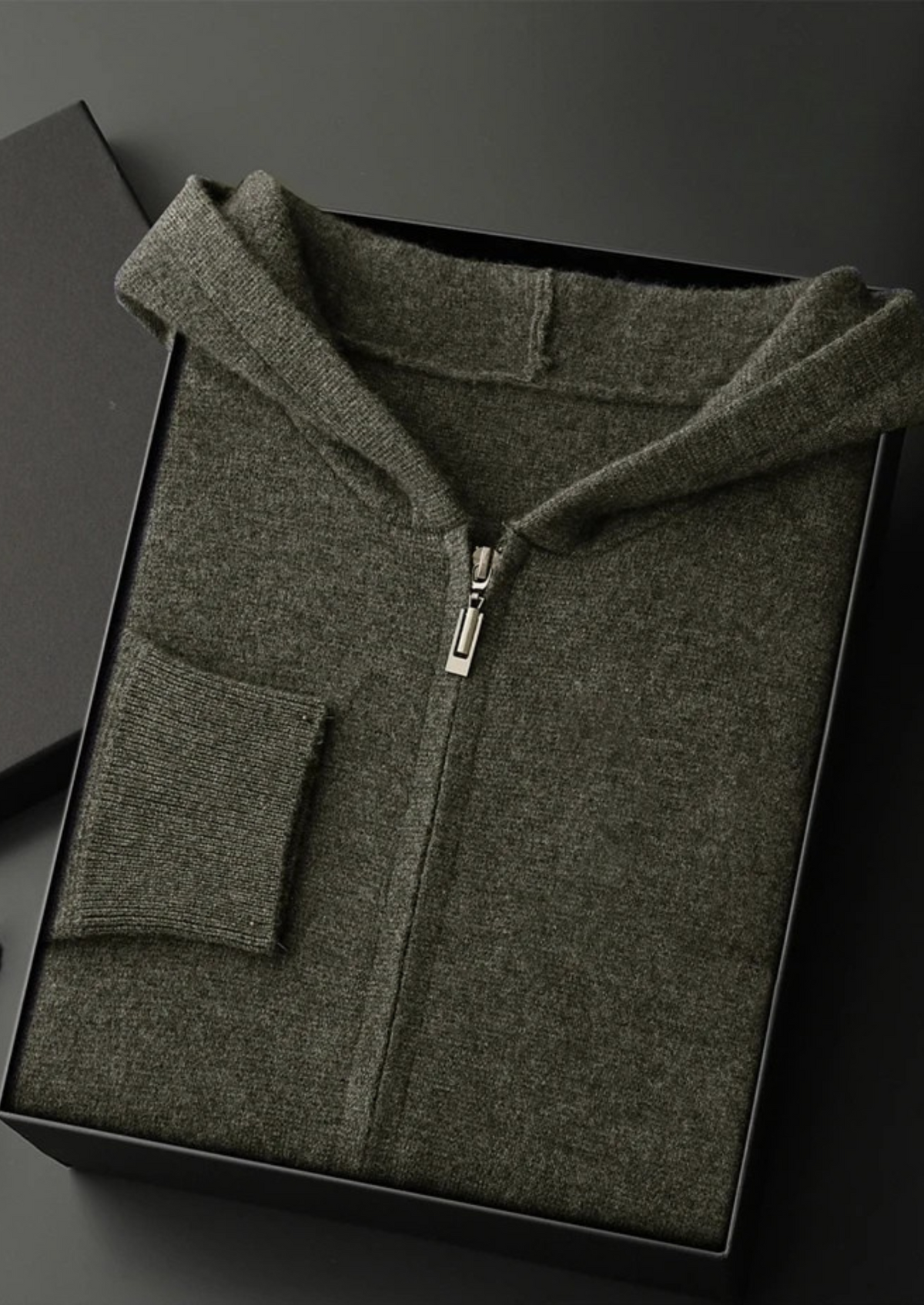 Belmont Cashmere Zip  Hoodie