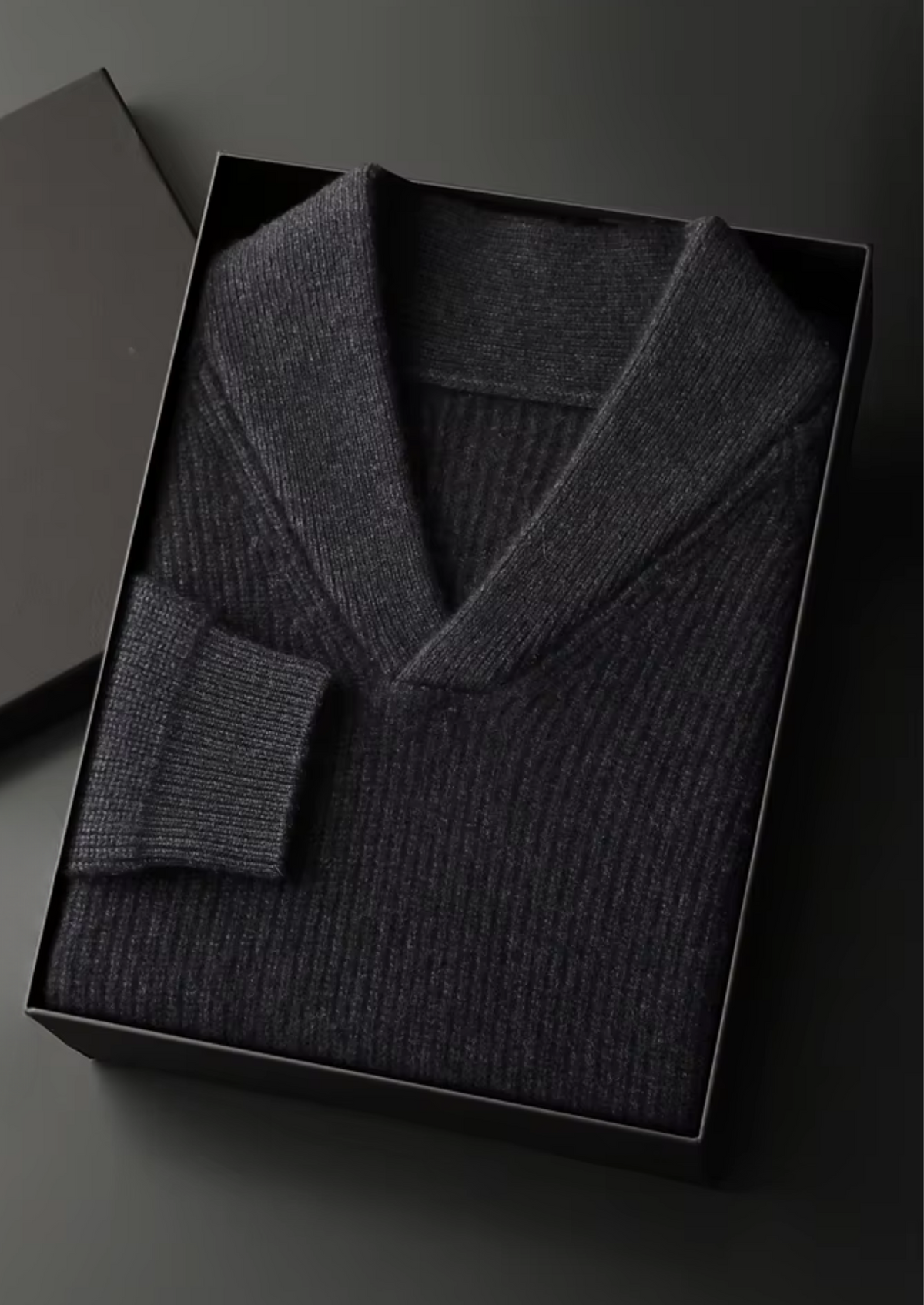 Men's RIBBED V-NECK SWEATER
