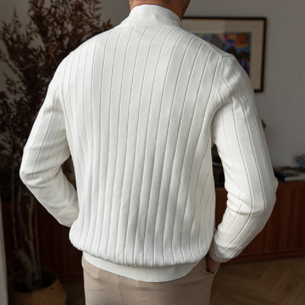 Men’s Pleated Knit Cardigan