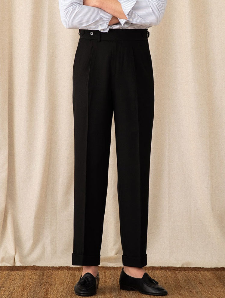 Men’s Straight Fit Pleated Trousers