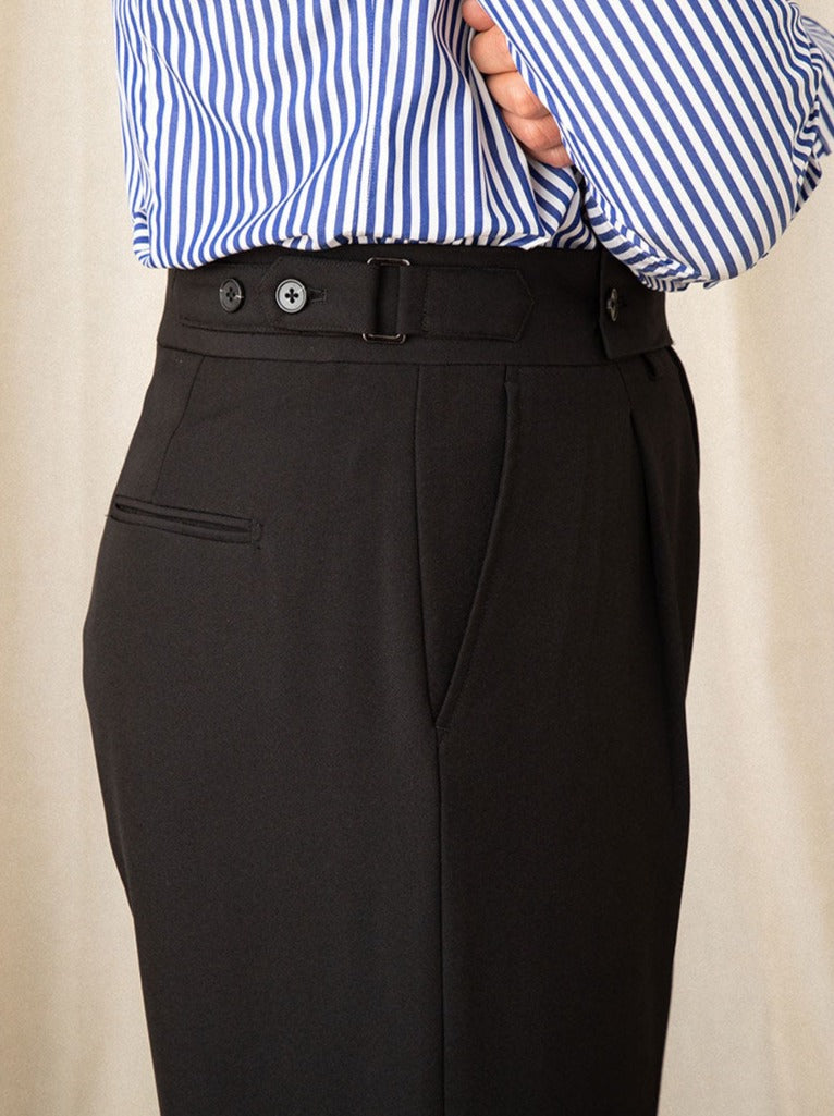 Men’s Pleated Straight Fit Trousers