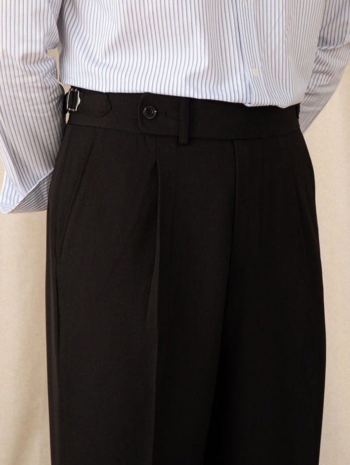 Men’s Straight Fit Pleated Trousers