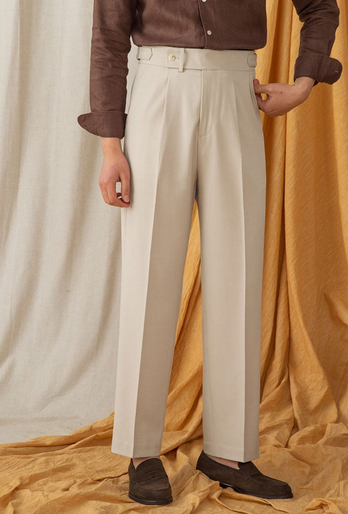 Men’s Pleated Straight Fit Trousers