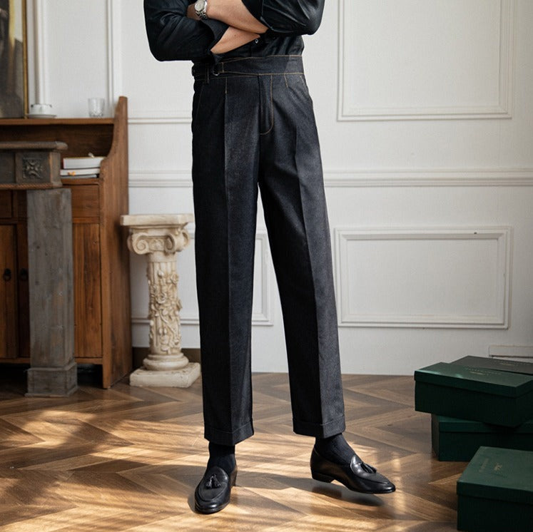 Men's Denim Straight-Fit Trousers