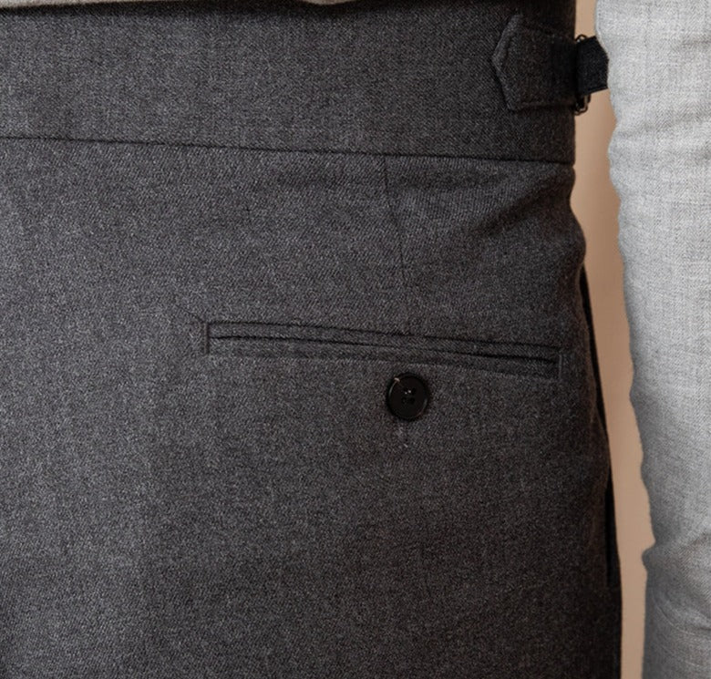 Men’s Double Pleated Straight Fit Trousers