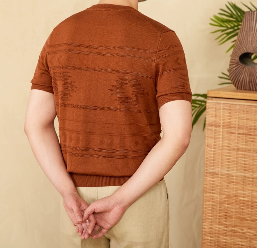 Men's Navajo Essential Cotton-Blend Henley