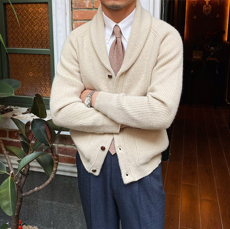 Men's Bond Street Shawl Collar Knitted Cardigan