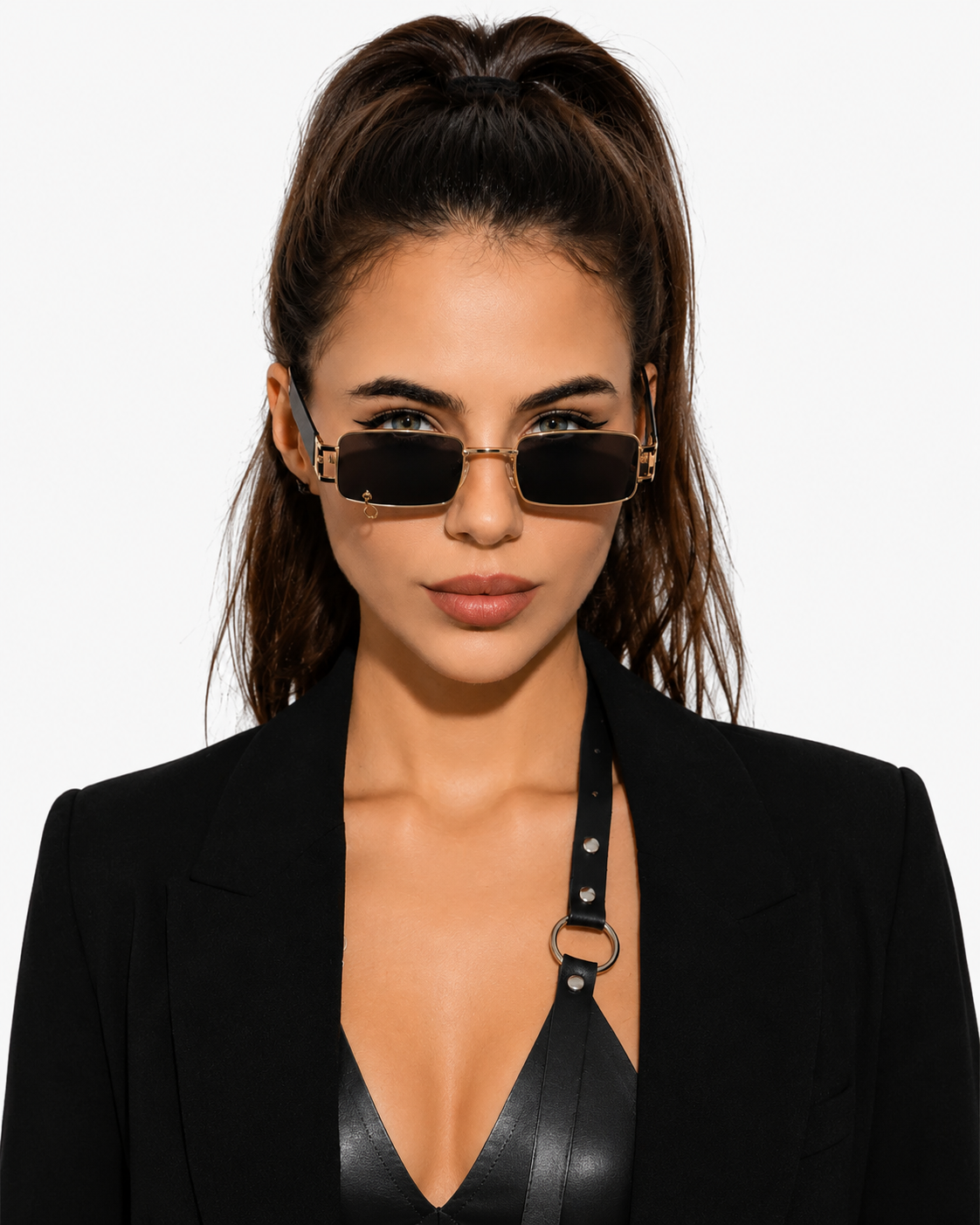 Men’s Rectangular Frame Sunglasses