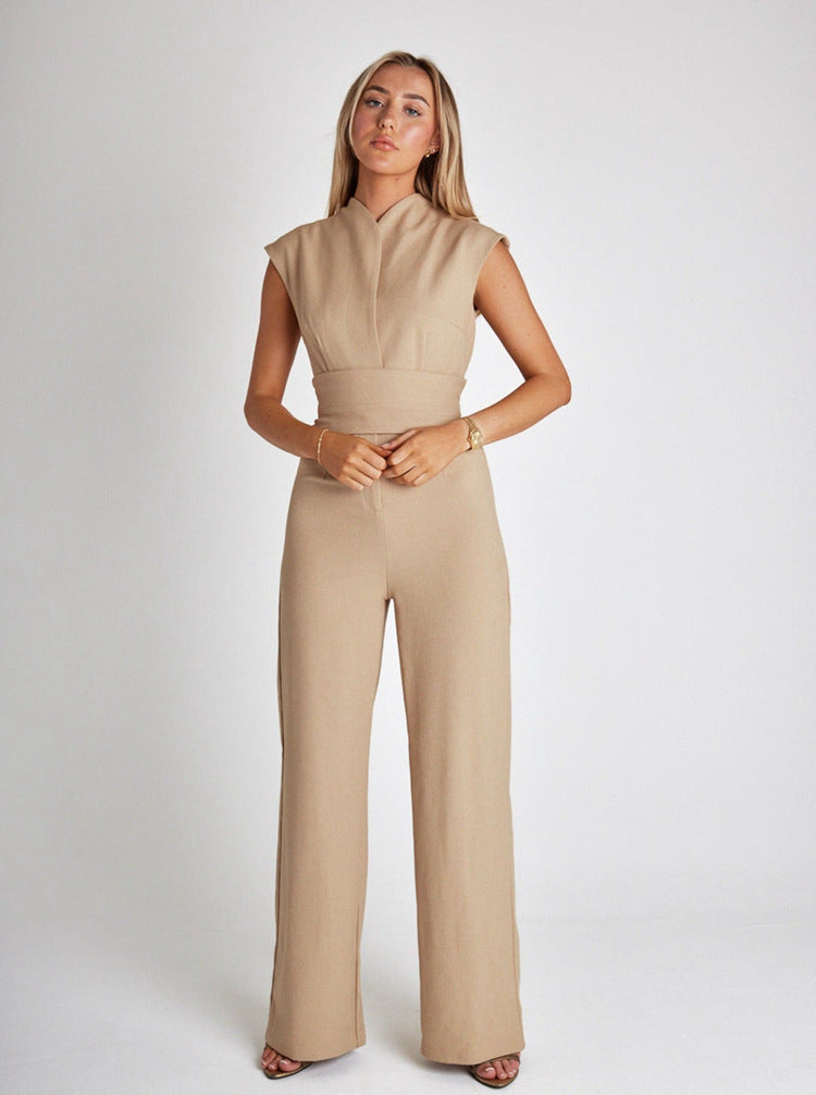 Women’s Sleeveless Wide-Leg Jumpsuit