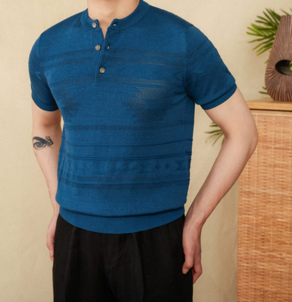 Men's Navajo Essential Cotton-Blend Henley