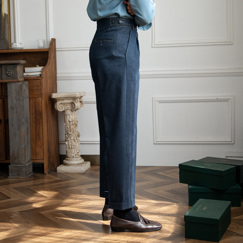Men's Denim Straight-Fit Trousers