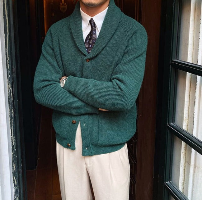Men's Bond Street Shawl Collar Knitted Cardigan