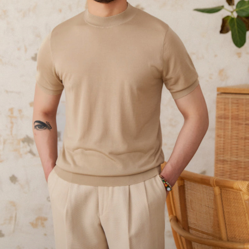 Men's SilkTouch Refined Mock Neck Knit Tee