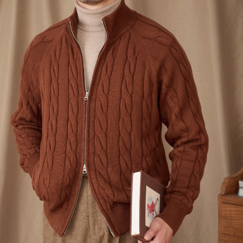 Men's Aspen Cable Knit Cotton Cardigan