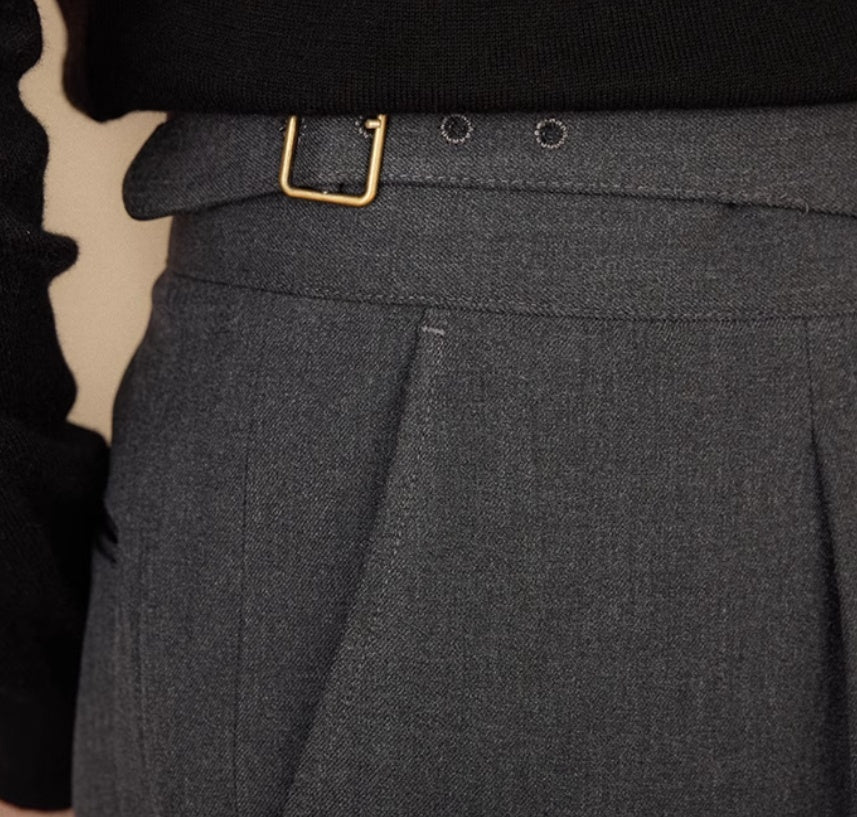 Men's  Lausanne Wool Blend Straight Fit Gurkha Trousers