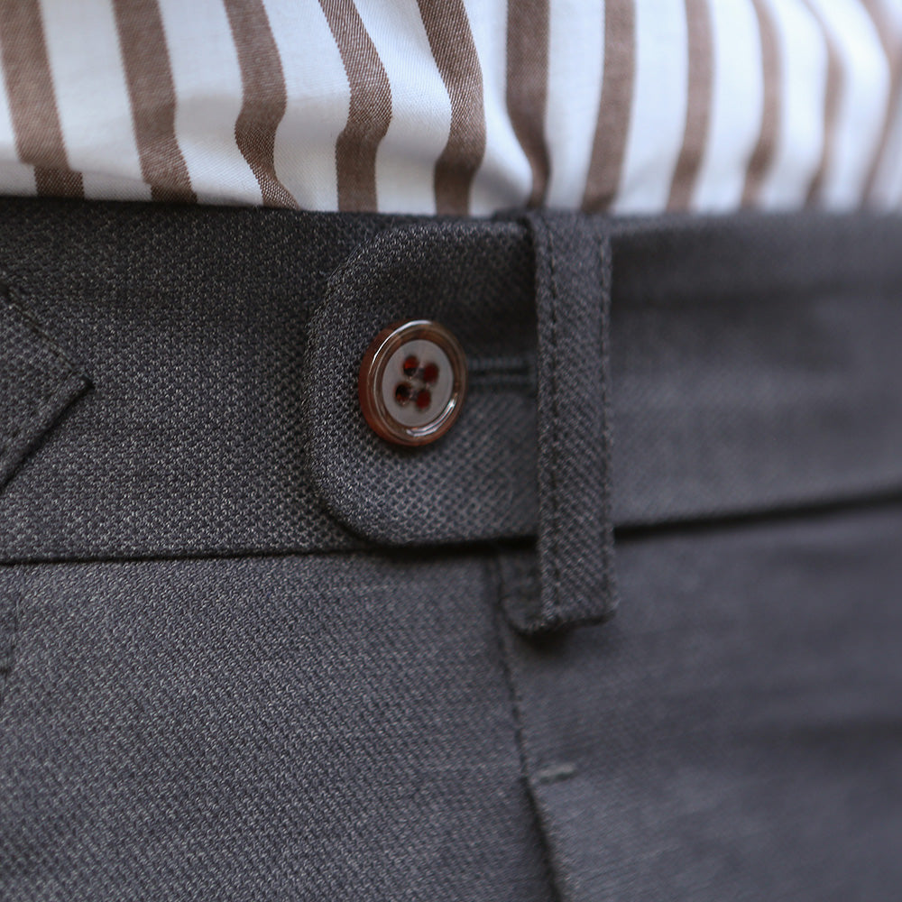 Men's Wool Blend Trousers with Pleats