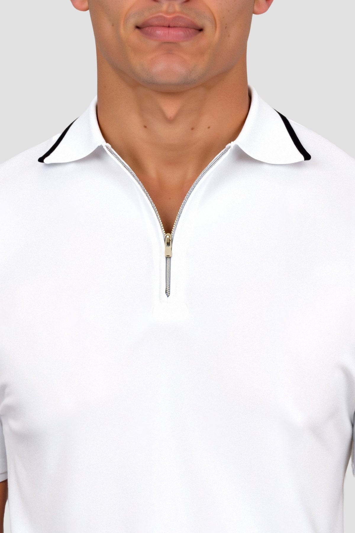Belmont  Knitted Quarter Zip Golf Polo