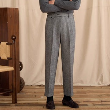Men's Cheltenham Houndstooth High Waisted Trousers