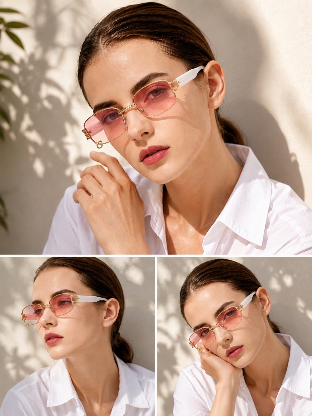 Men’s Rectangular Frame Sunglasses