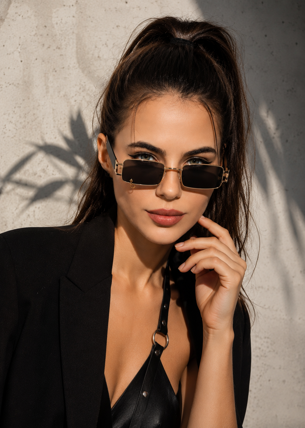Men’s Rectangular Frame Sunglasses