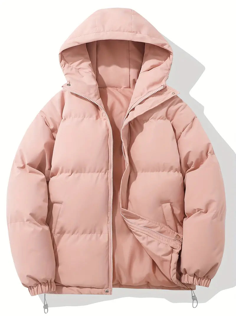 Women's Quilted Winter Jacket, Padded Warm Coat, Classic Fit, Insulated Winter Outerwear