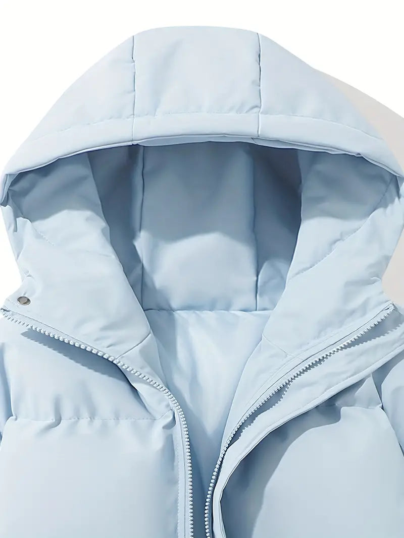 Women's Quilted Winter Jacket, Padded Warm Coat, Classic Fit, Insulated Winter Outerwear