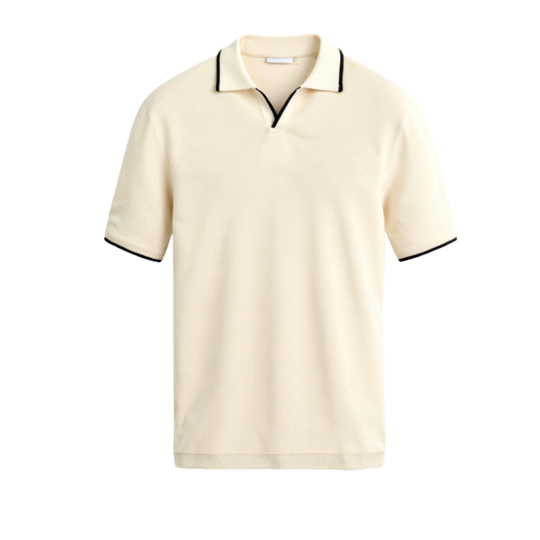 Men’s Slim Fit Contrast Polo Shirt