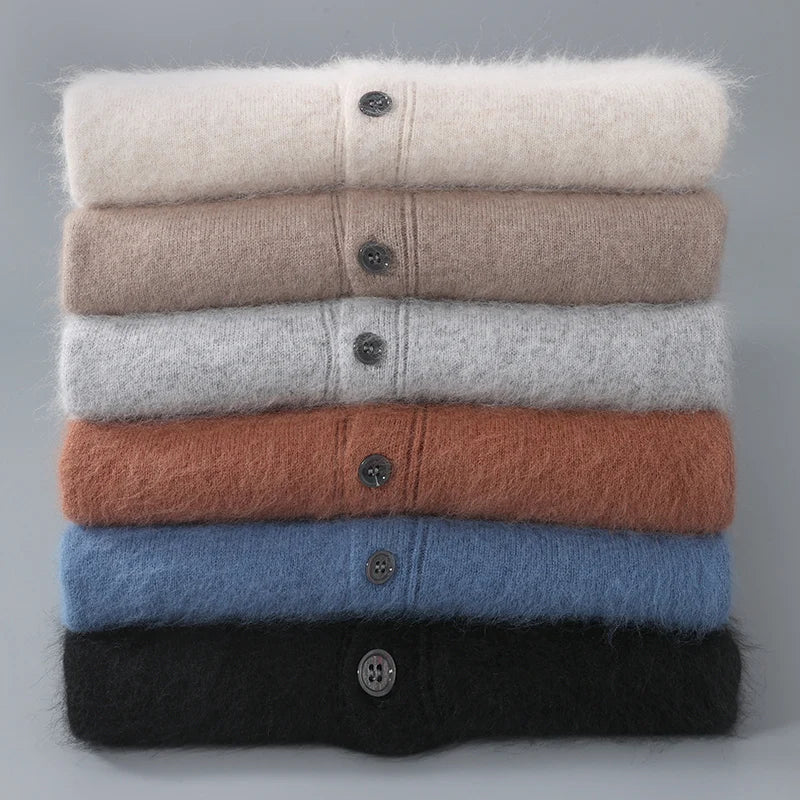 Men’s Cashmere Button Polo Shirt