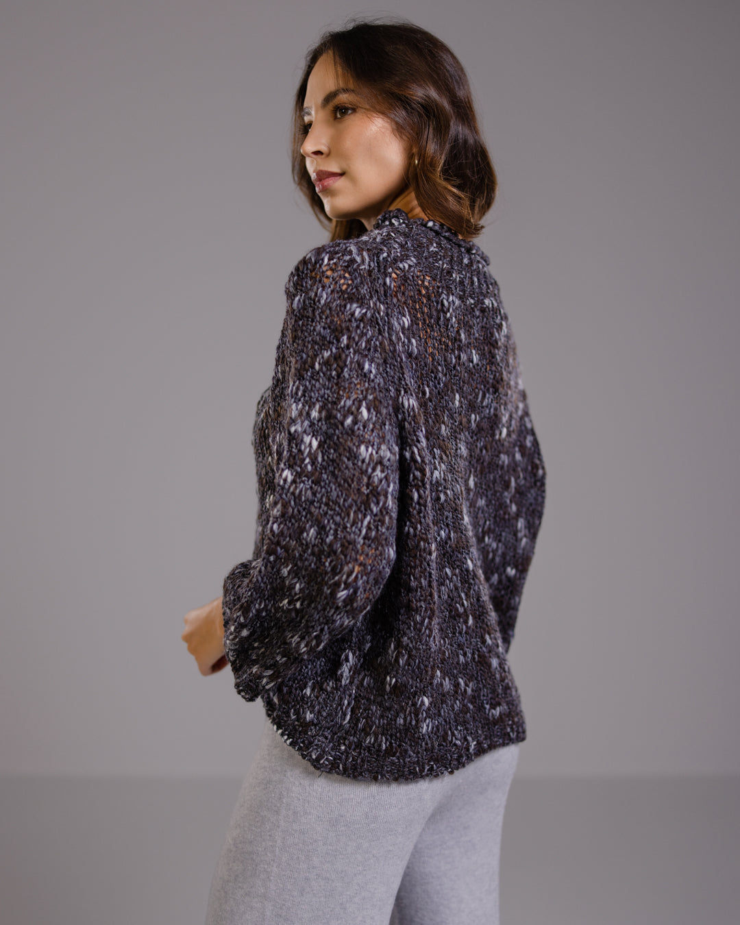 Women's Mockneck Sweater Charcoal