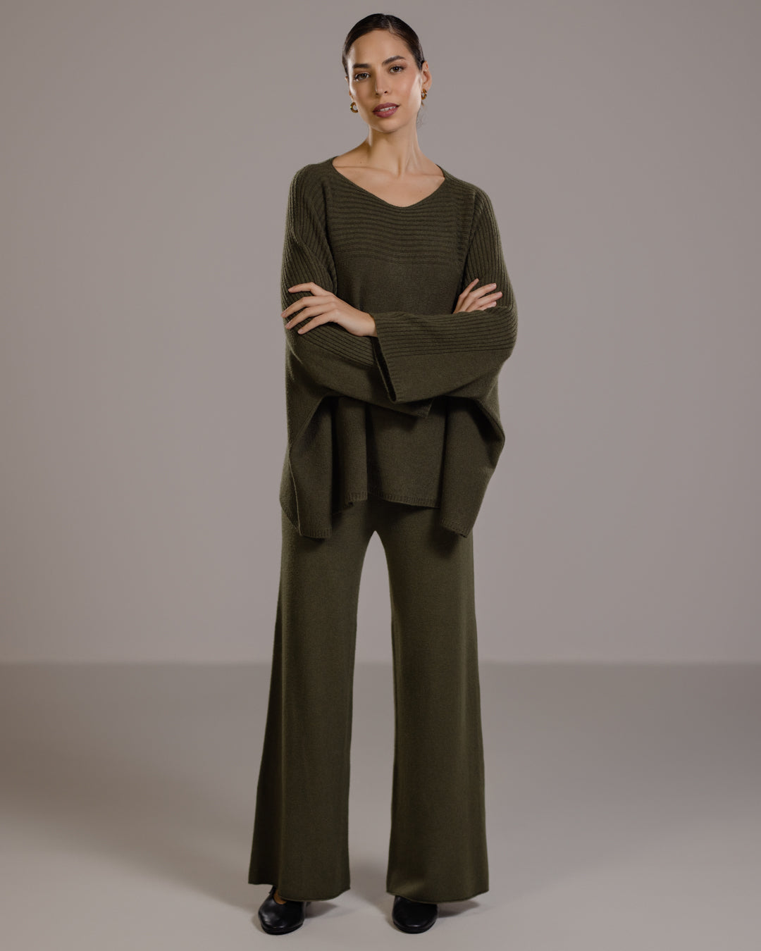 Women's Khaki Pull-On Pants, Casual Trousers