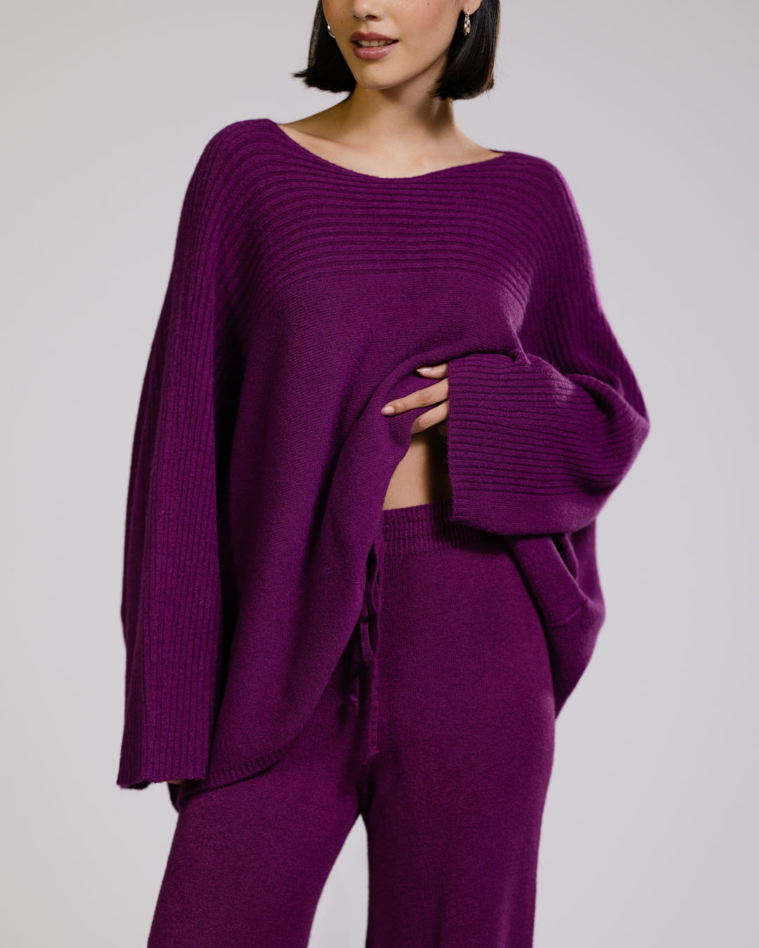 Women's Violet Relaxed-Fit Pants