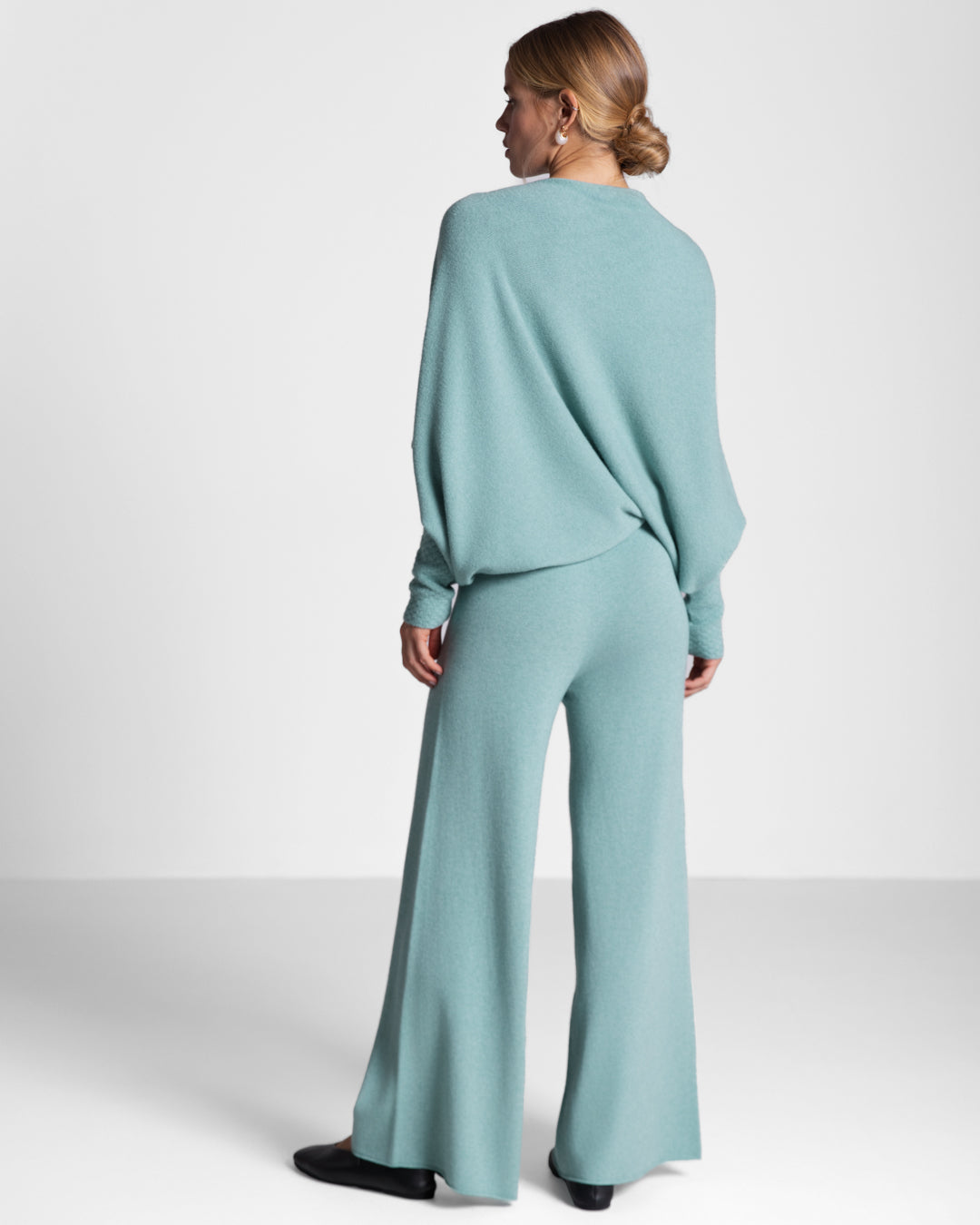 Women's Mint Pull-On Pants, Elastic Waist Trousers