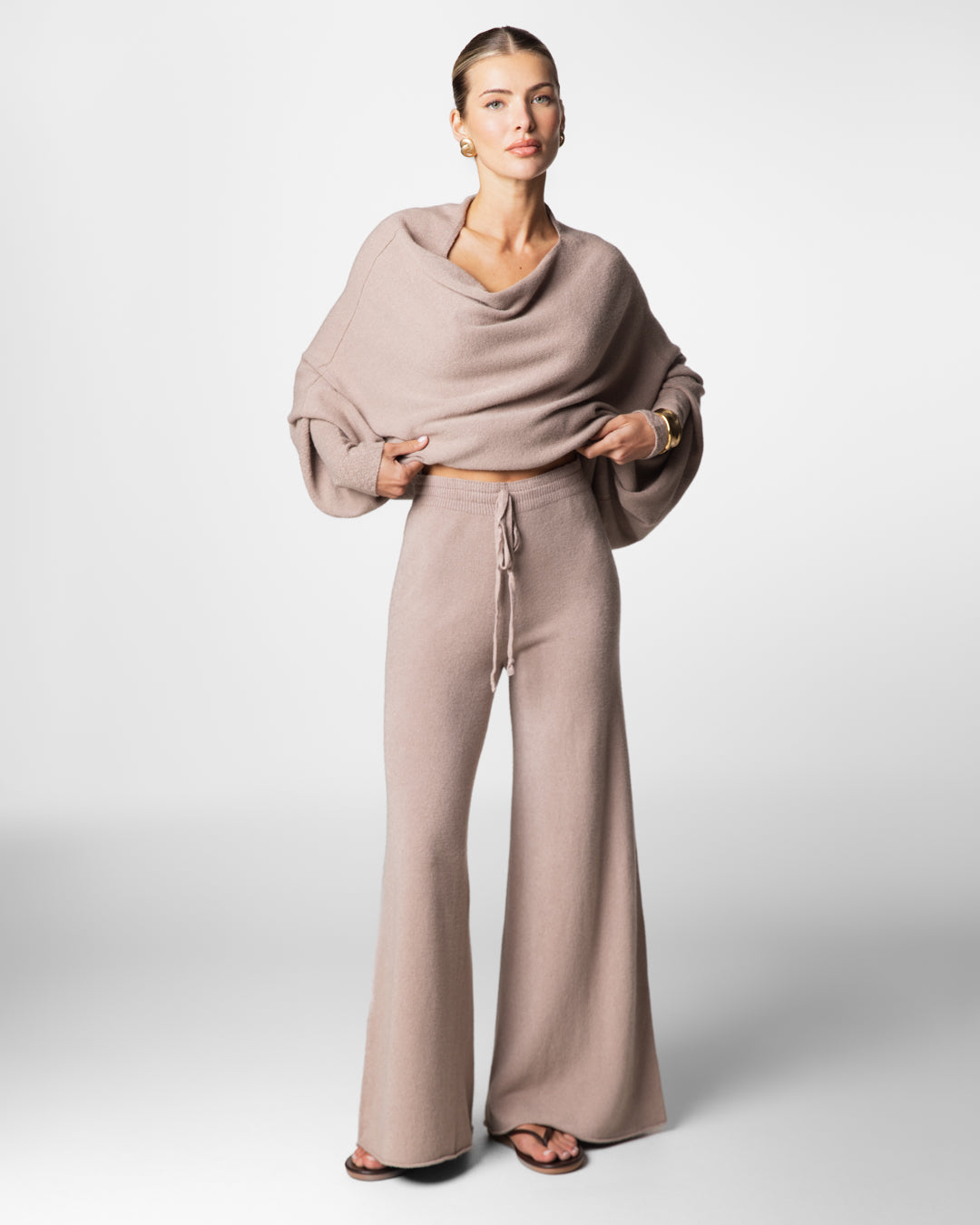 Women's Mocha Relaxed-Fit Pants