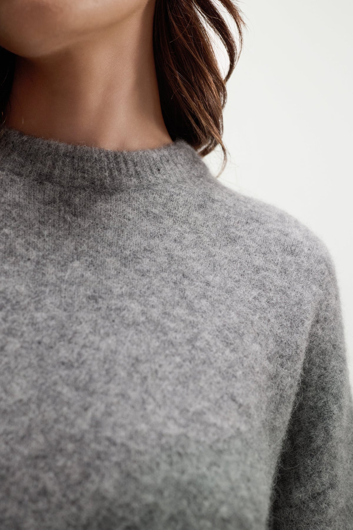 Women's Alpaca Merino Sweater, Dropped Shoulders, Boxy Fit