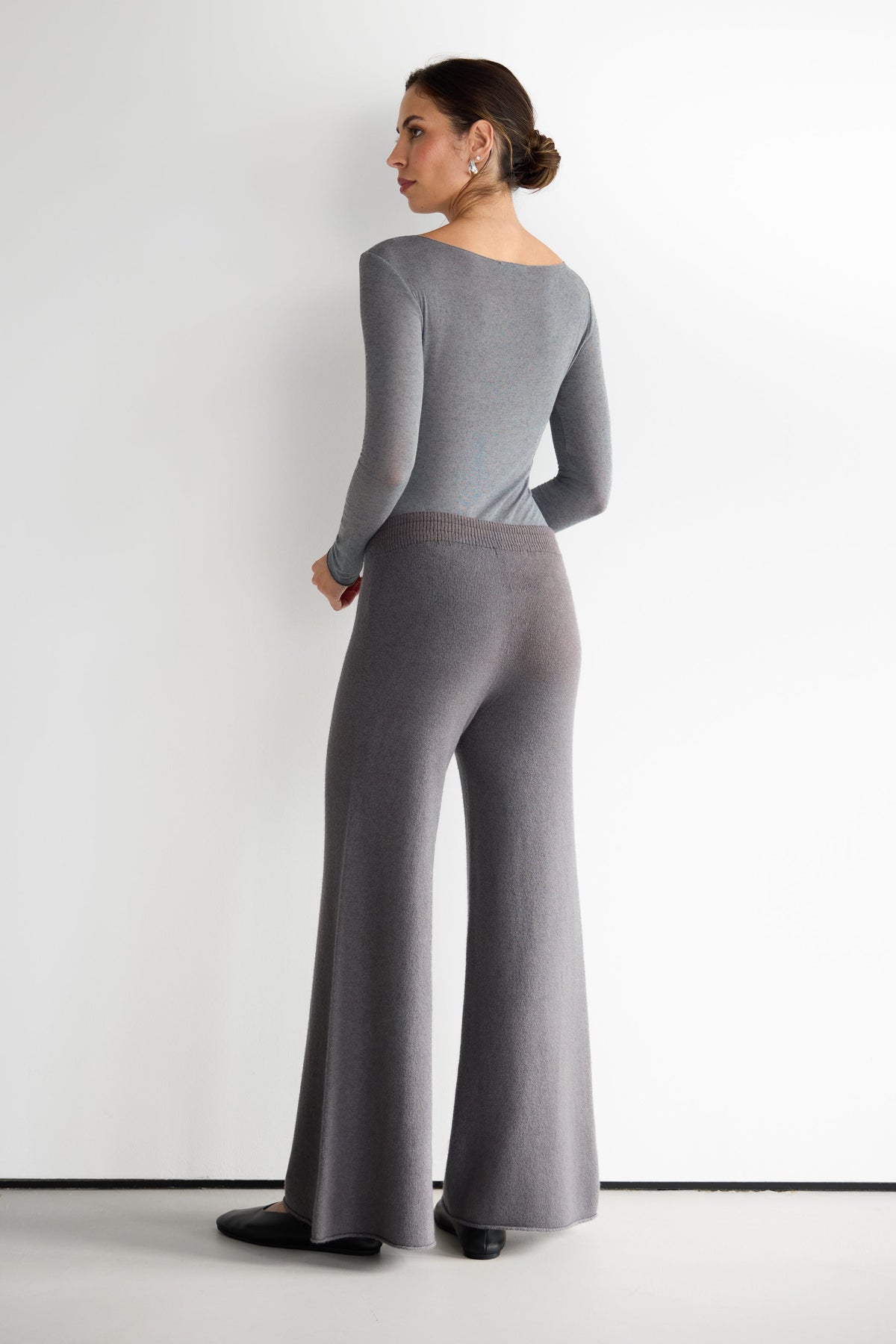 Women's Charcoal Relaxed-Fit Pants