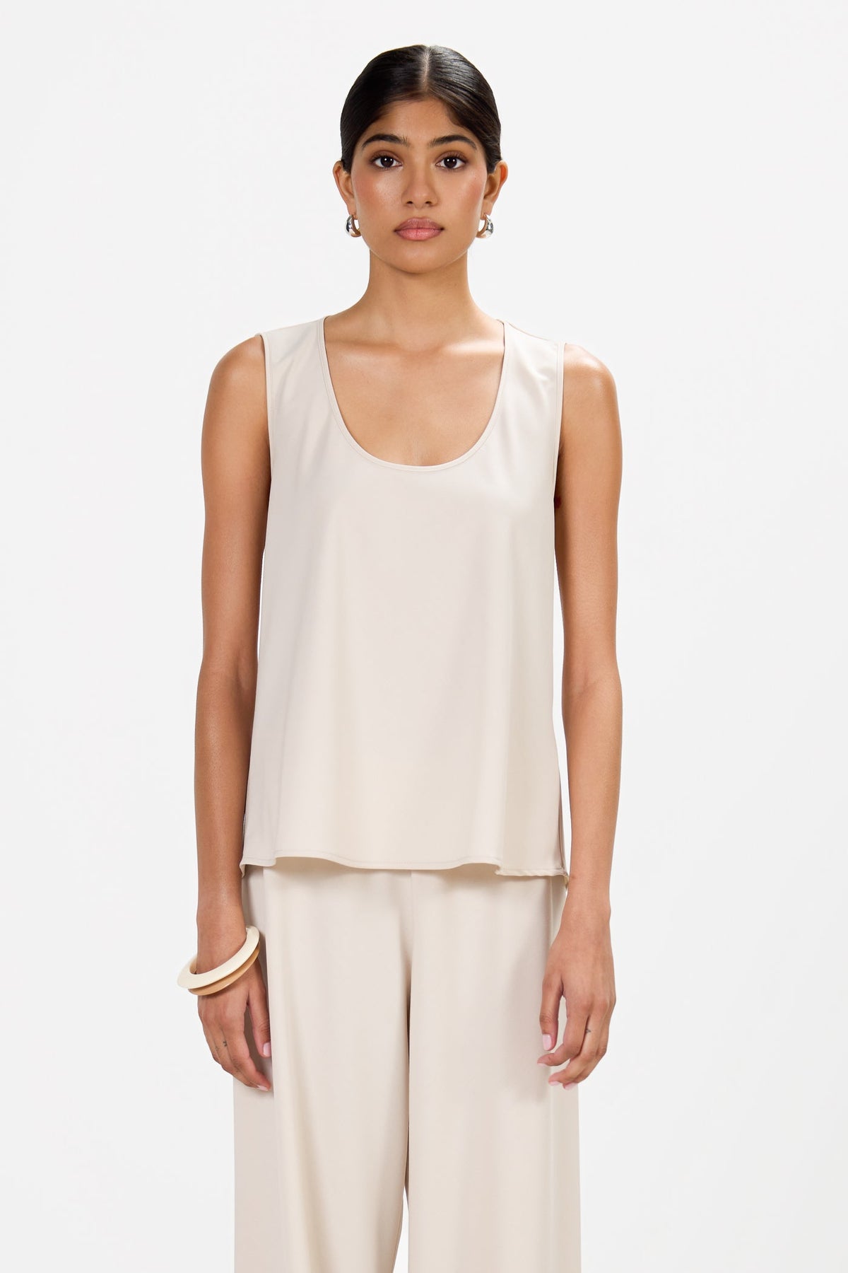 Women's Scoop Neck Vest Top in Mineral