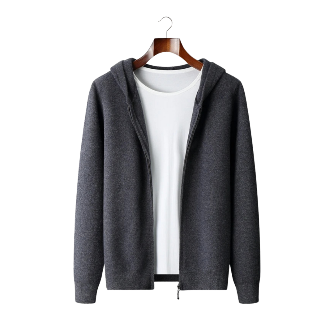 Belmont Cashmere Zip  Hoodie