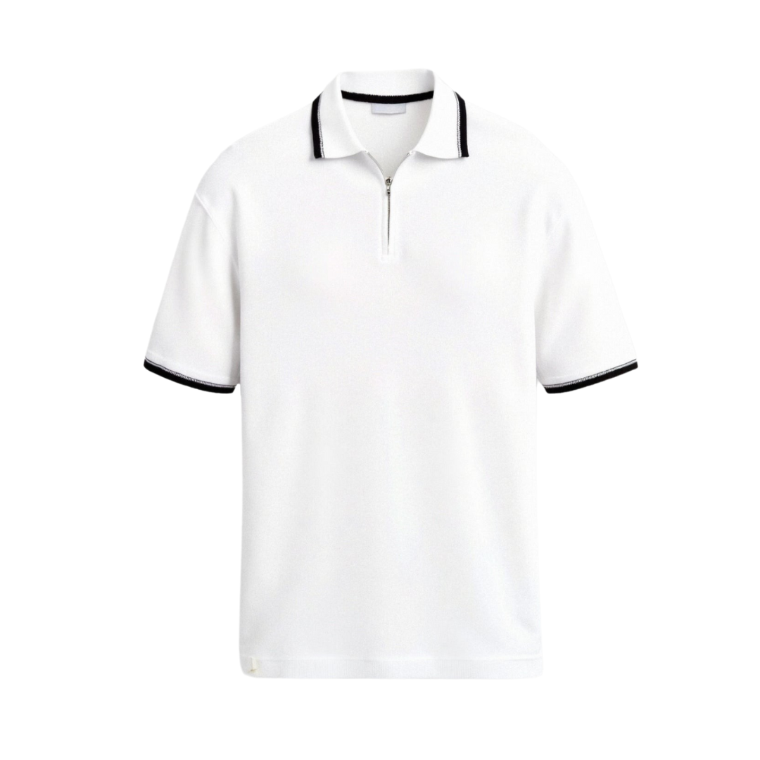 Belmont  Knitted Quarter Zip Golf Polo