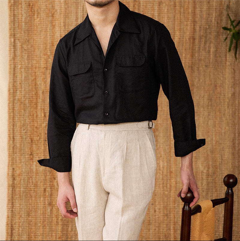 Men's Vineyard Linen-Cotton Blend Shirt