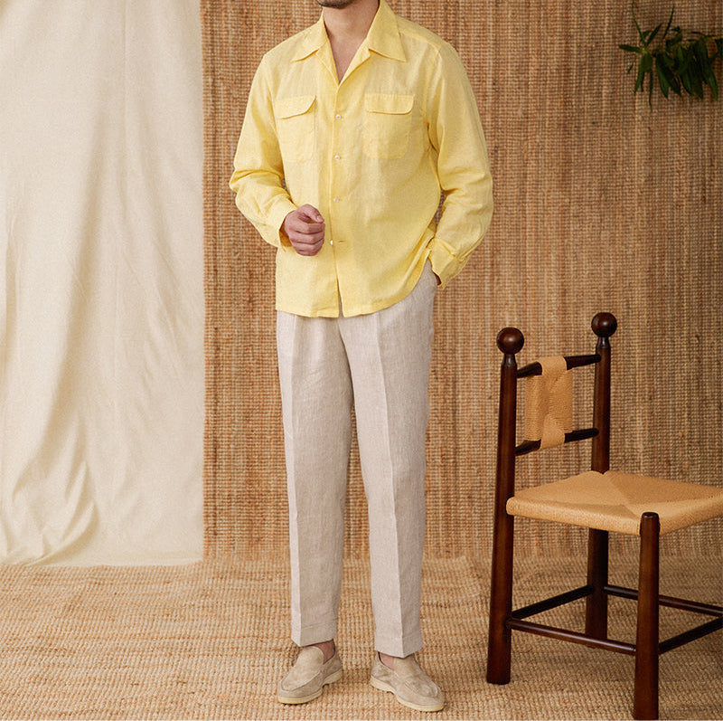 Men's Vineyard Linen-Cotton Blend Shirt
