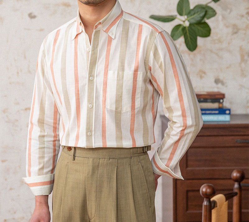 Men's Arezzo Classic Striped Cotton Shirt