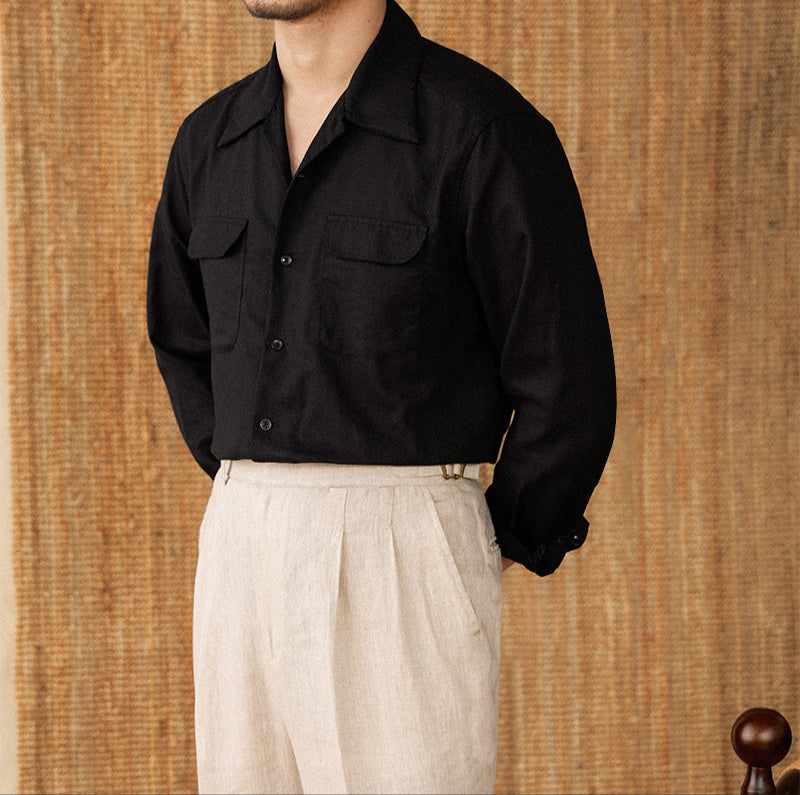 Men's Vineyard Linen-Cotton Blend Shirt