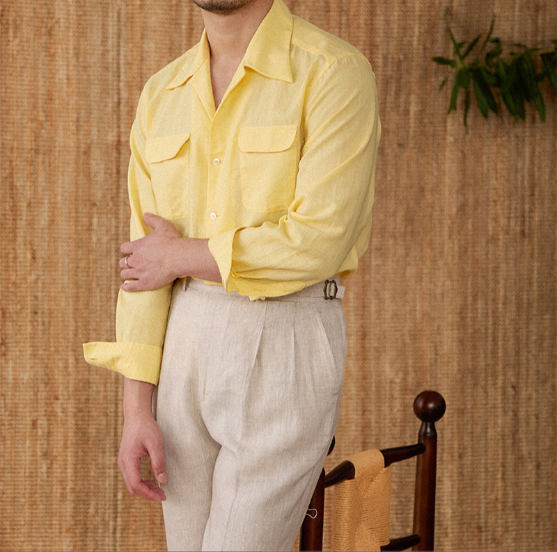 Men's Vineyard Linen-Cotton Blend Shirt