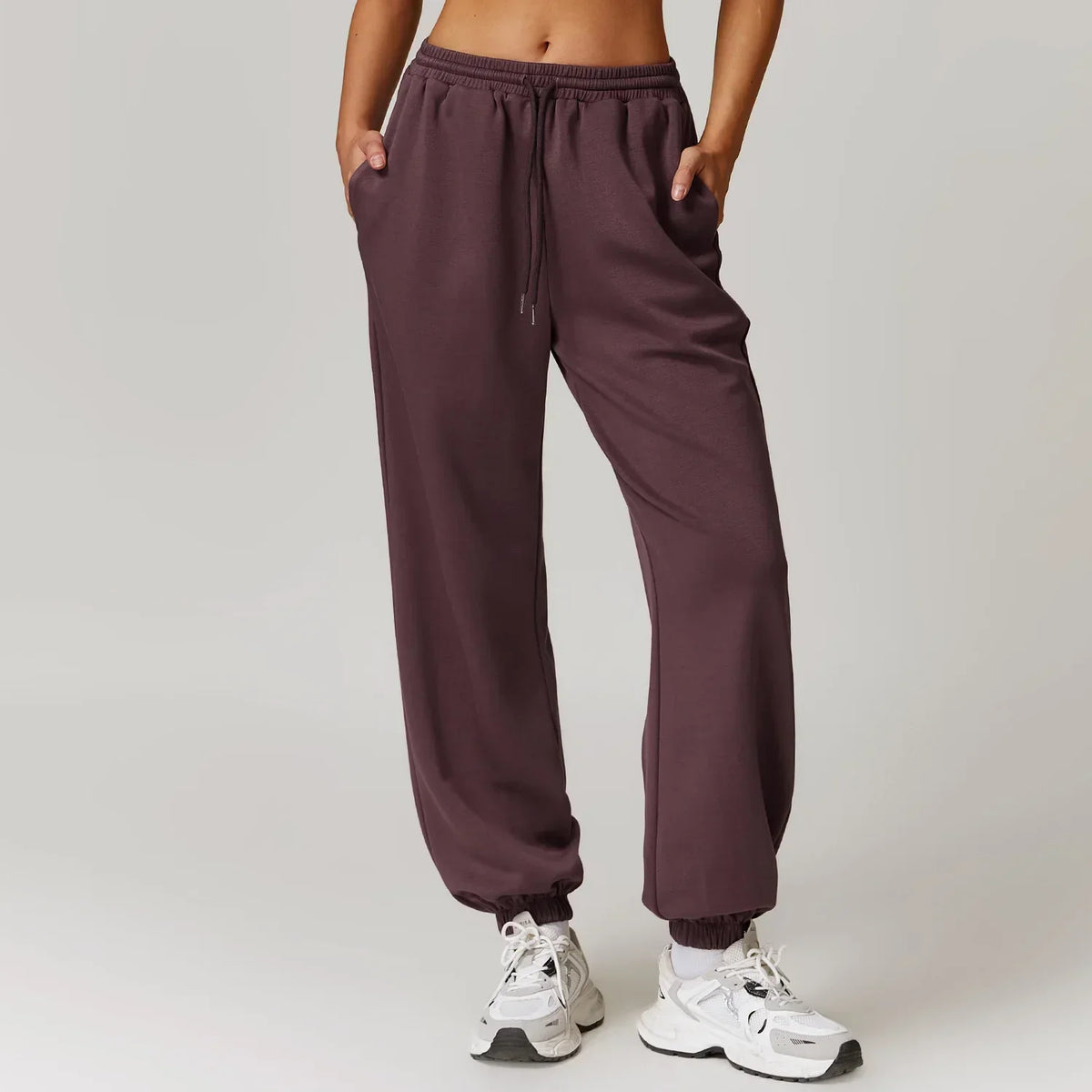 Women's Jogger Pants with Drawstring and Cuffed Ankles, Breathable, Comfortable for Casual Wear and Training