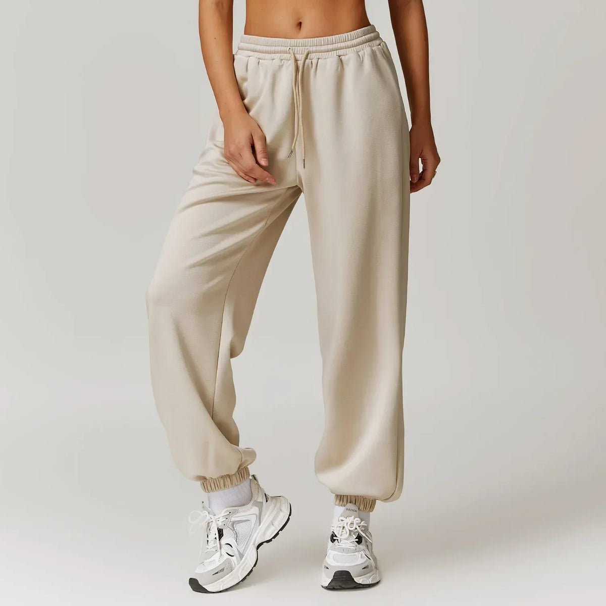 Women's Jogger Pants with Drawstring and Cuffed Ankles, Breathable, Comfortable for Casual Wear and Training