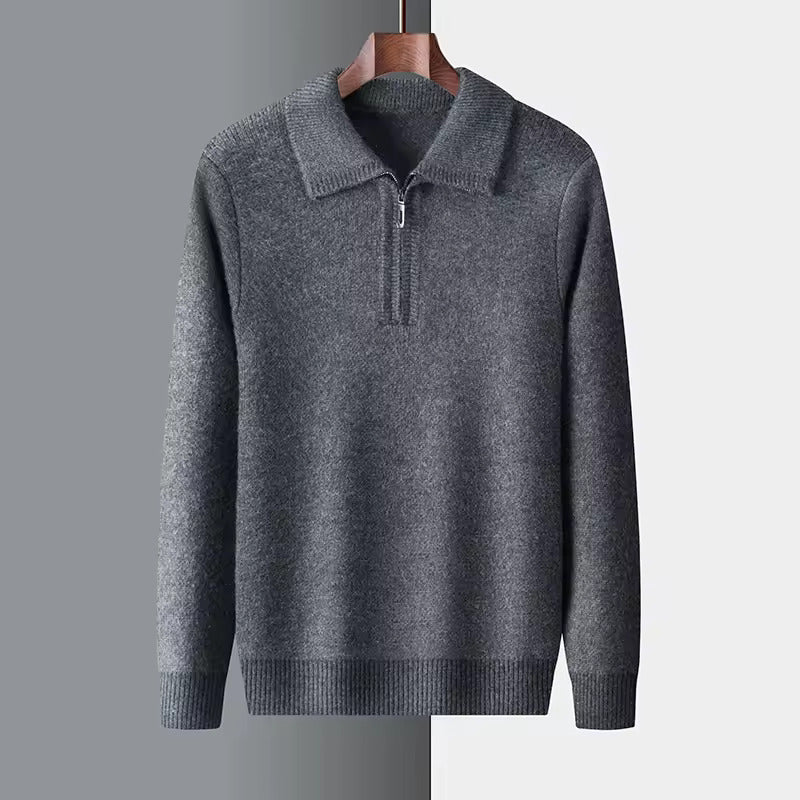 Men’s Cashmere Quarter-Zip Sweater
